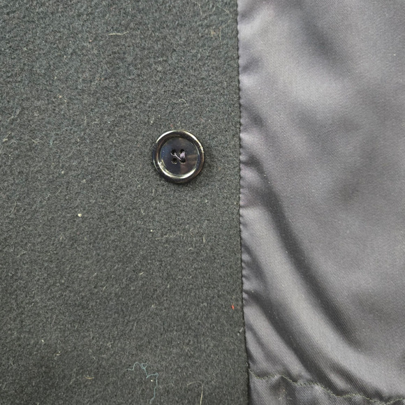 Vintage 70s Harve Benard Navy Wool Double Breasted Overcoat ILGWU Size Large - Picture 10 of 15